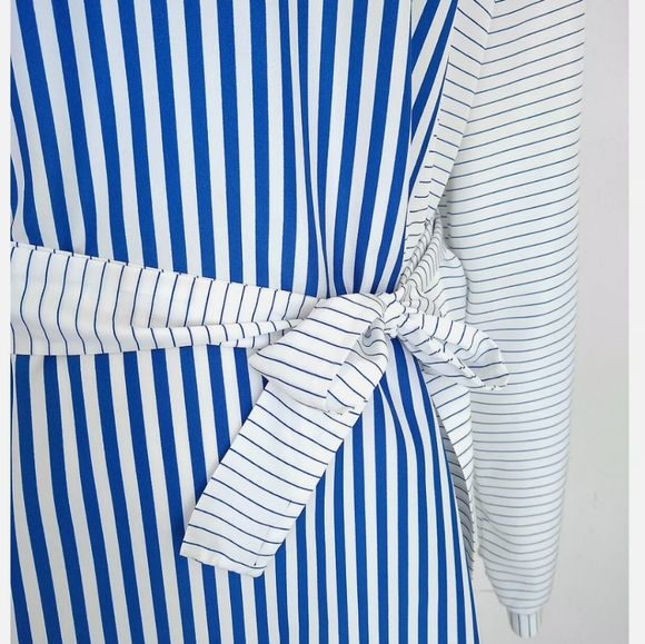 VTG 1 East Custom Collection Nautical Striped Long Sleeve Blouse Union Label 18 - Picture 8 of 10